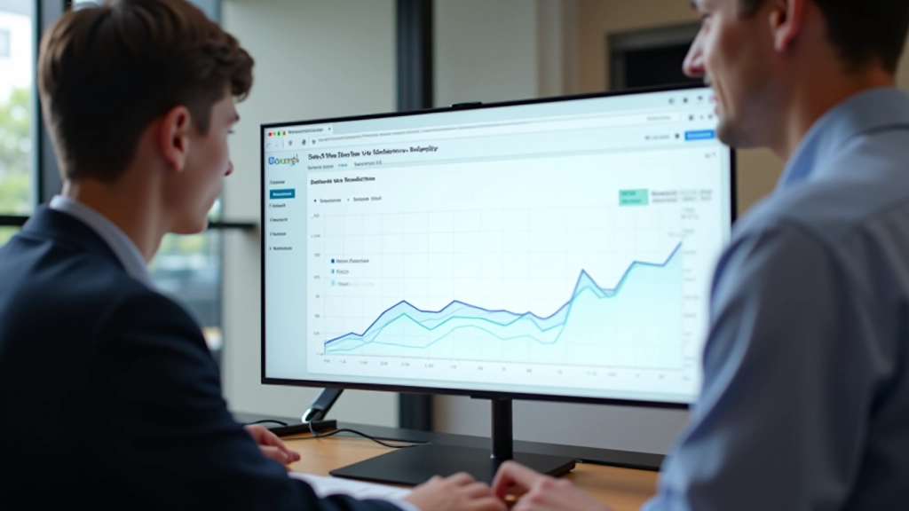 Analytics dashboard showing conversion metrics and user behavior data visualization