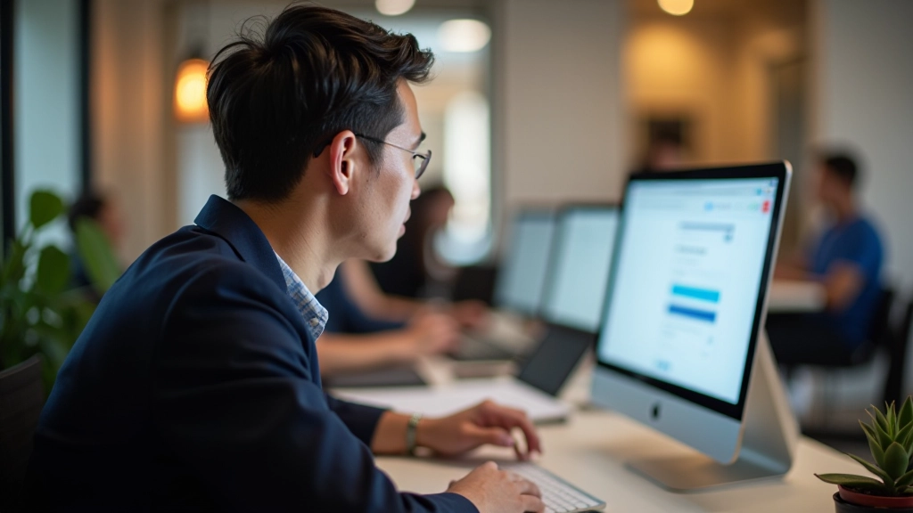 Designer working on conversion rate optimization for website landing pages