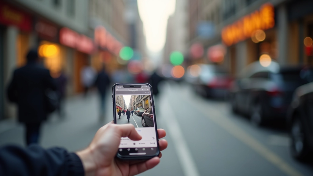 Mobile phone showing responsive website design in landscape mode