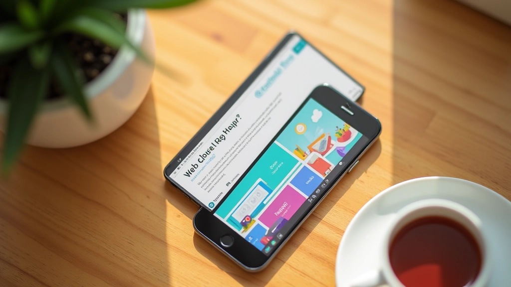 Mobile phone displaying responsive web design layout